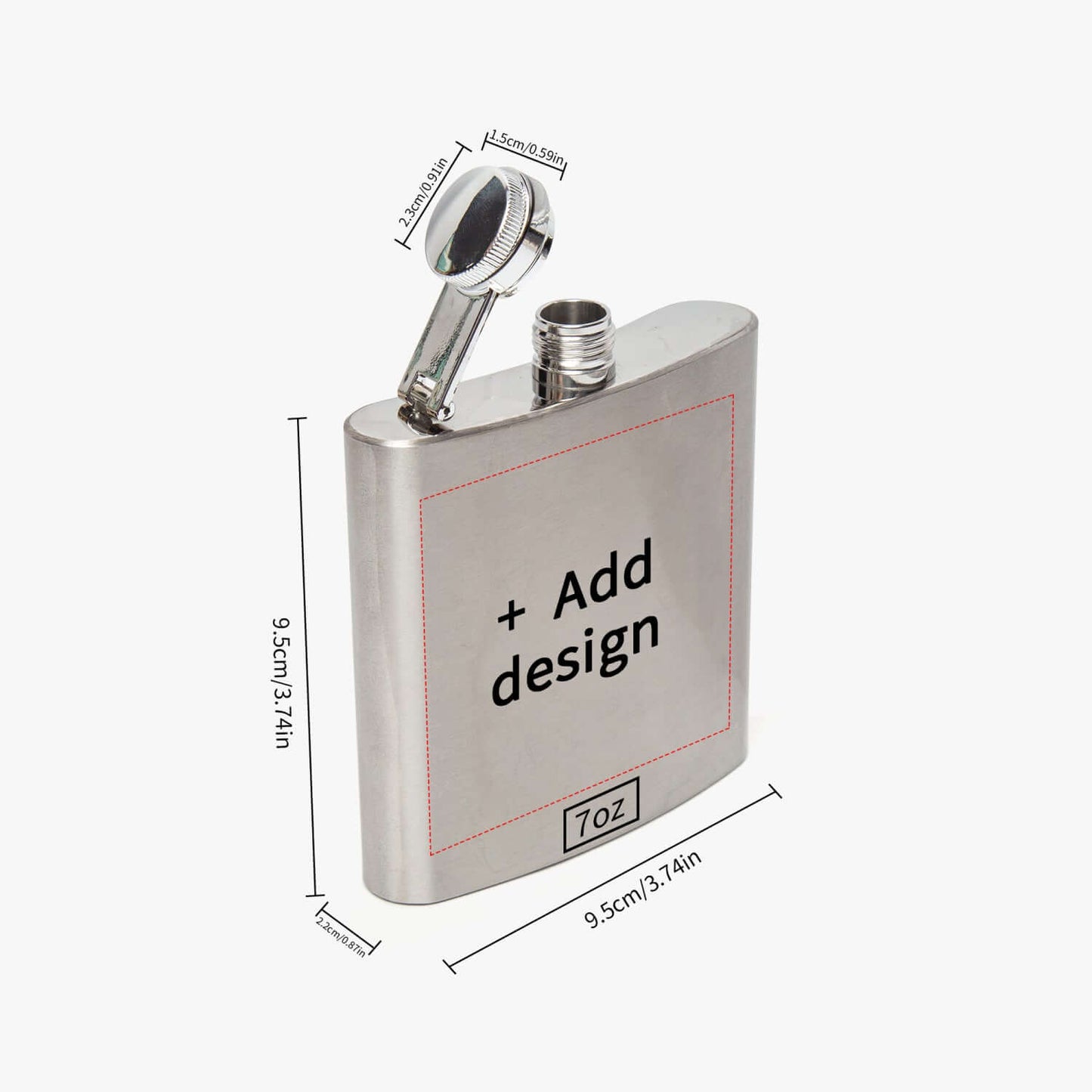 Zug Flasque de poche en acier inoxydable