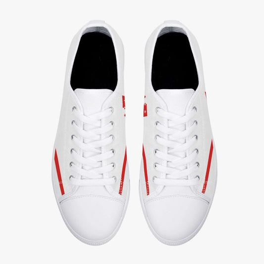 Sneakers Valais – Chaussures blanches avec drapeau du Valais