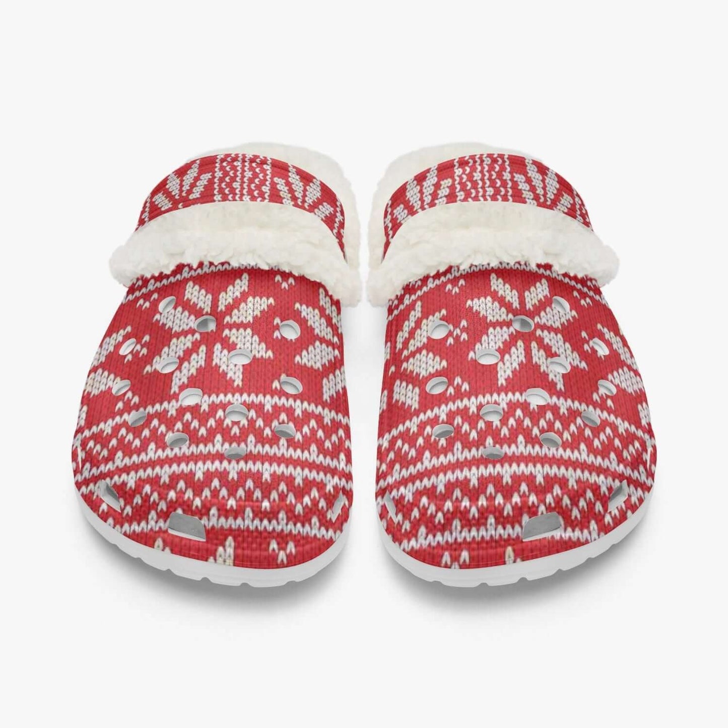 Sandales /claquettes fourrées effet tricot