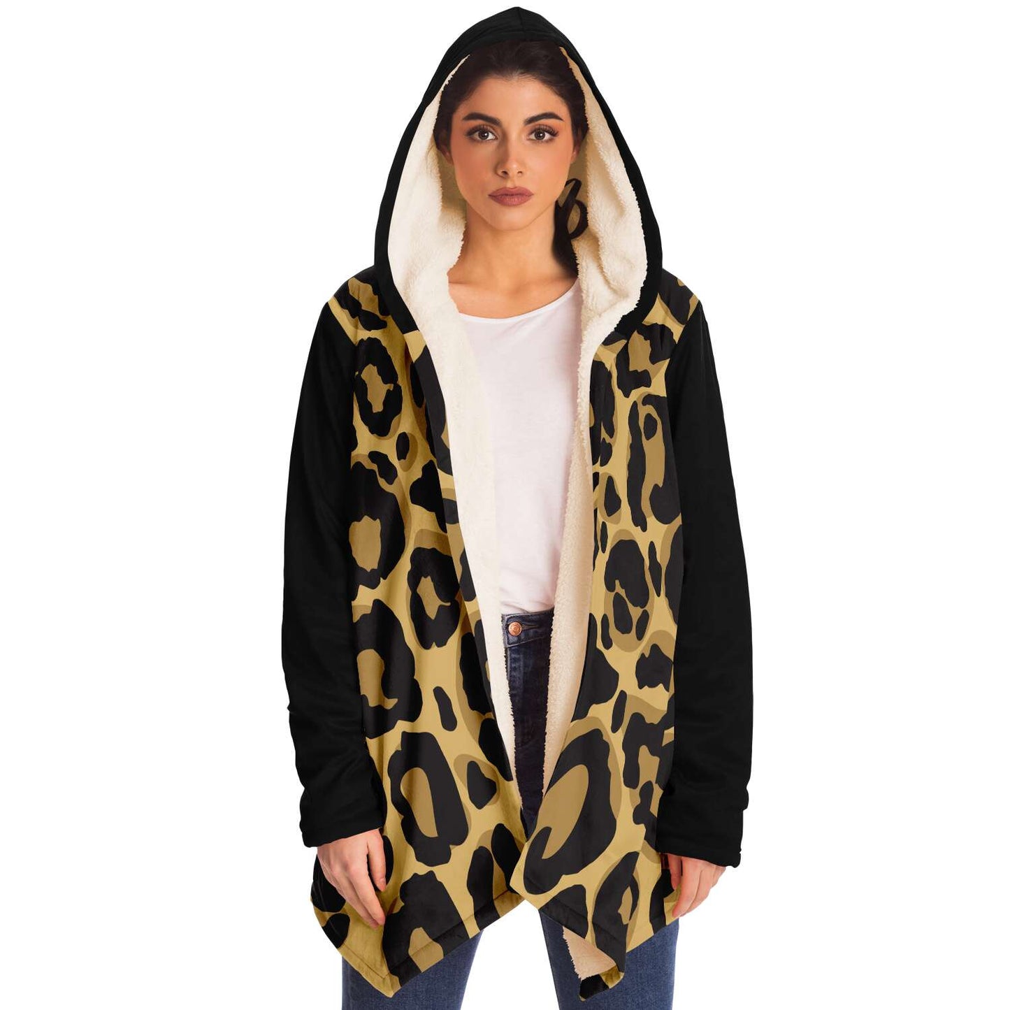Cloak Hoodie | Léopard noir