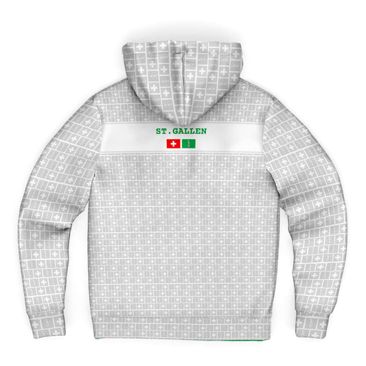 Deluxe Hoodie - St. Gallen Muster weiss