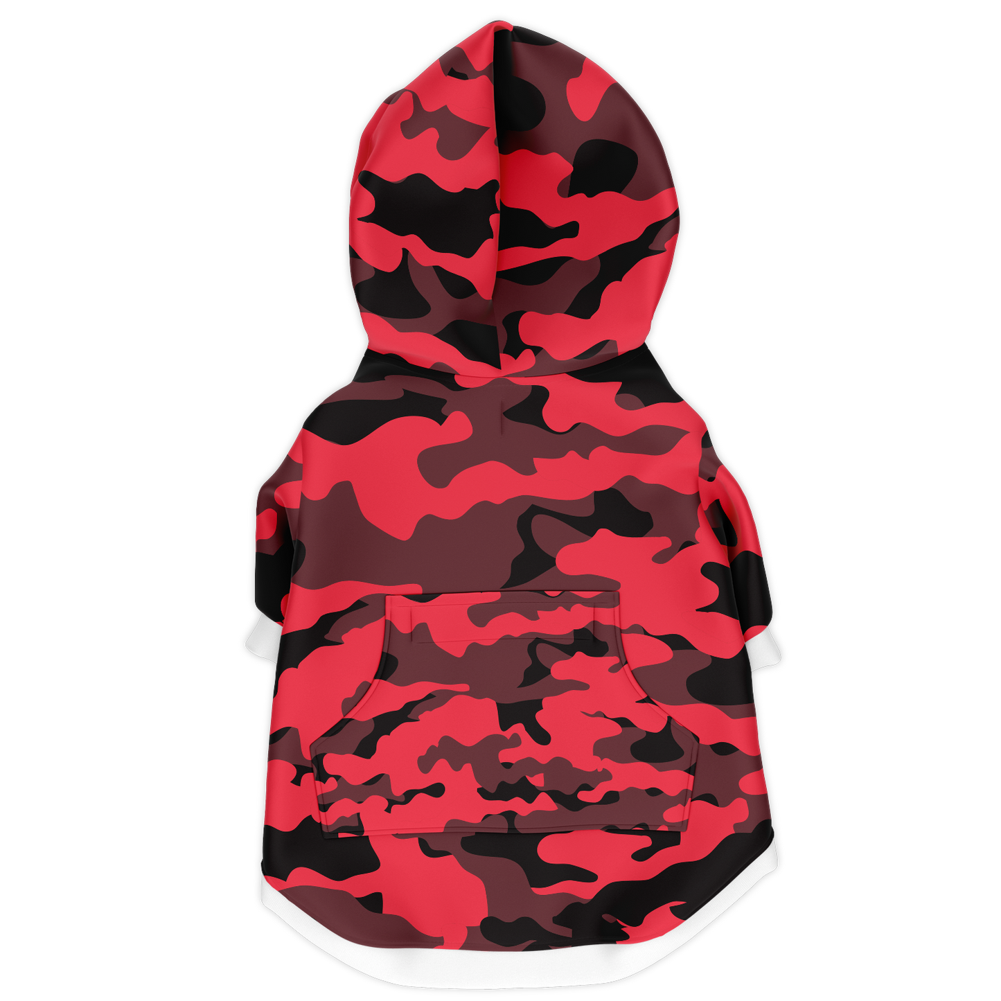 Sweat à capuche zippé pour chiens | Camouflage rouge