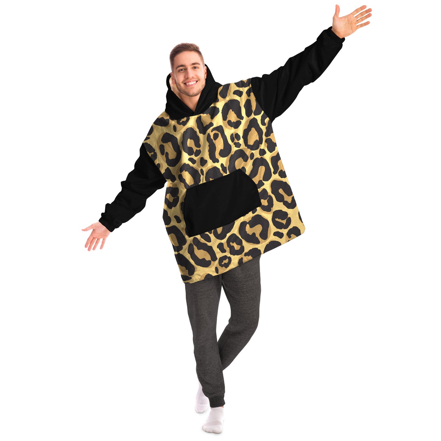 Snug hoodie | Léopard noir