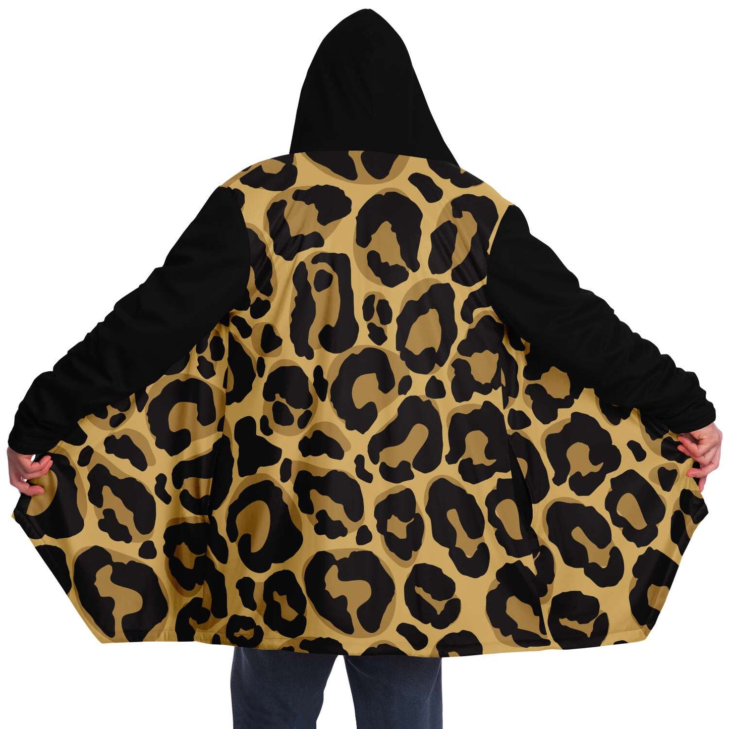 Cloak Hoodie | Léopard noir