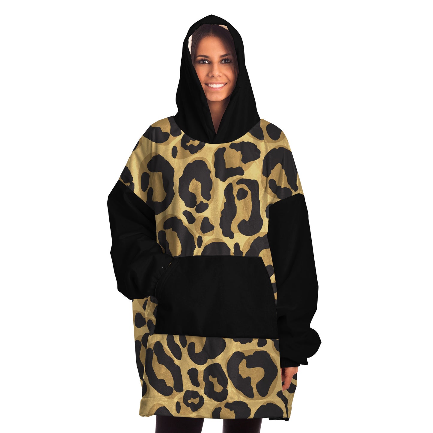 Snug hoodie | Léopard noir