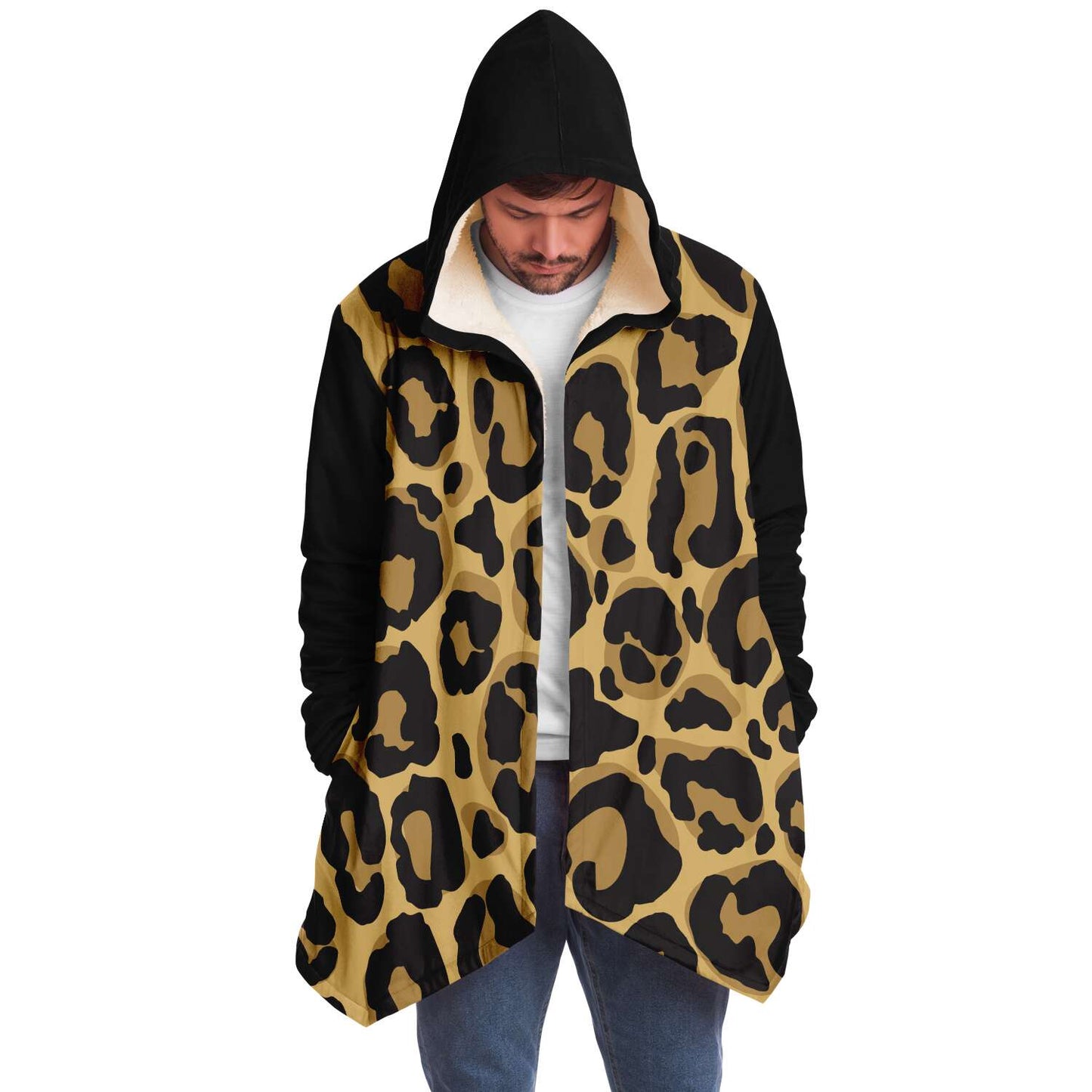 Cloak Hoodie | Léopard noir
