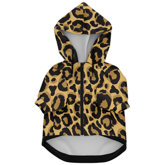 Sweat à capuche zippé pour chiens | Léopard