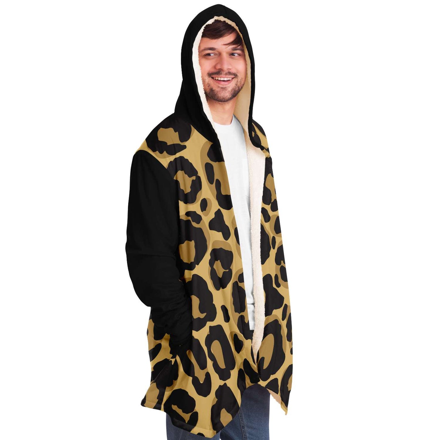 Cloak Hoodie | Léopard noir