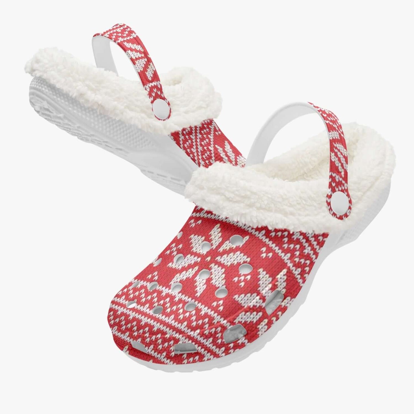 Sandales /claquettes fourrées effet tricot