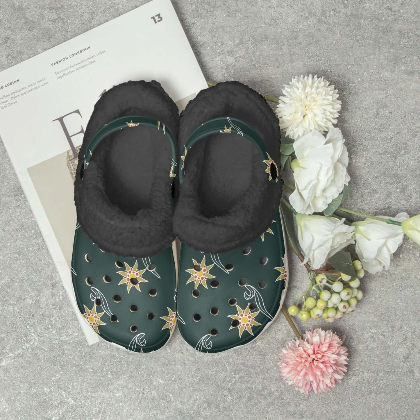 Gefütterte Sandalen/Schlappen Edelweiss