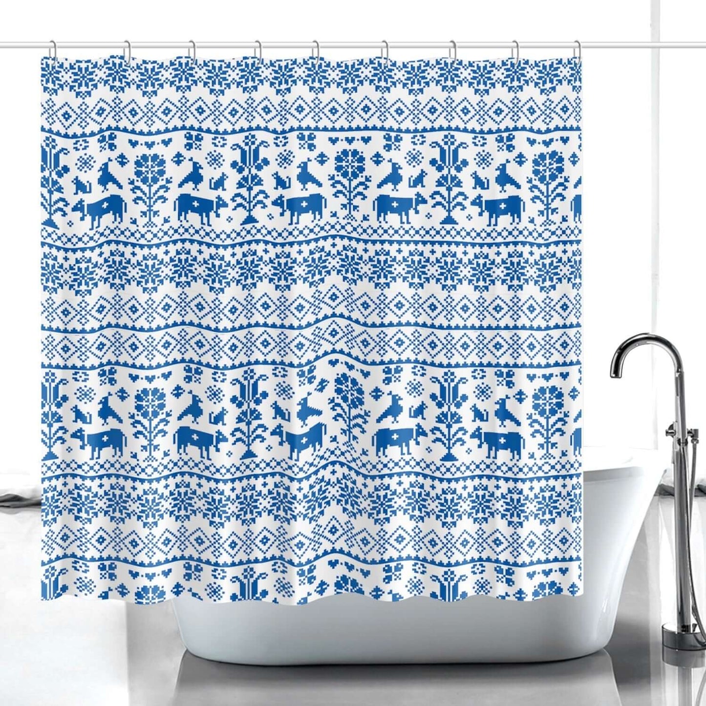 Rideau de douche Motif Suisse
