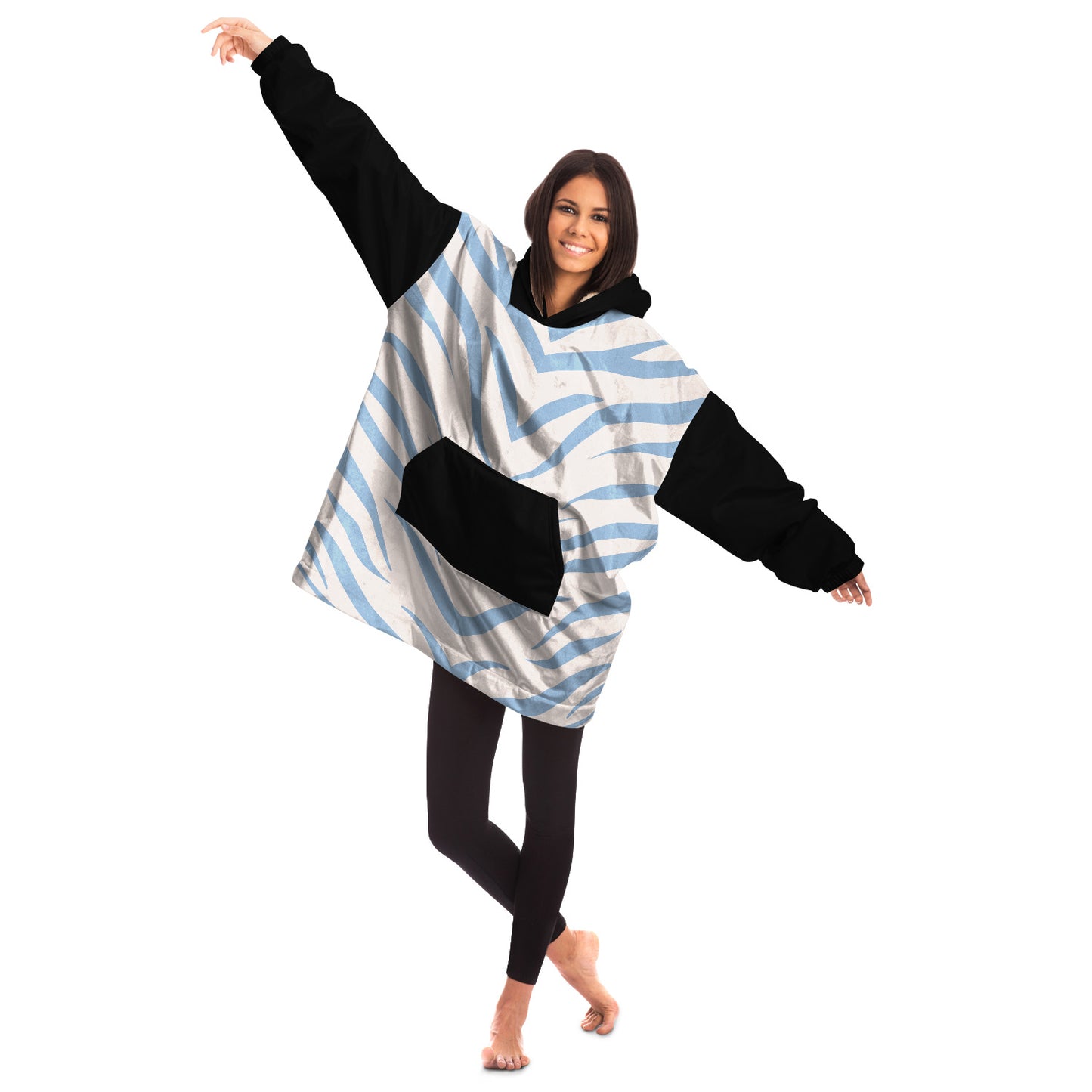 Snug hoodie | blue zebra