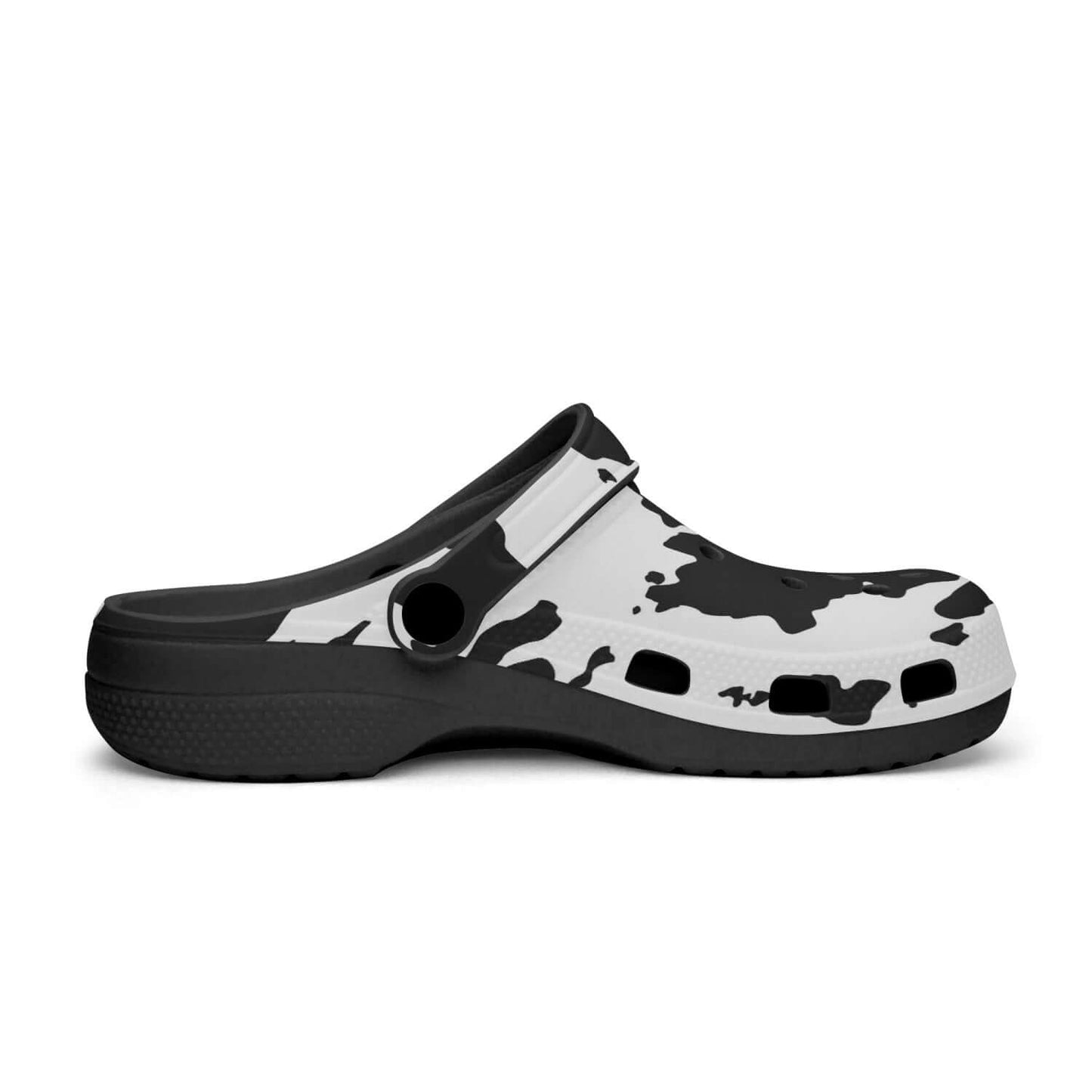 Sandale /claquette noir - Effet peau de Vache