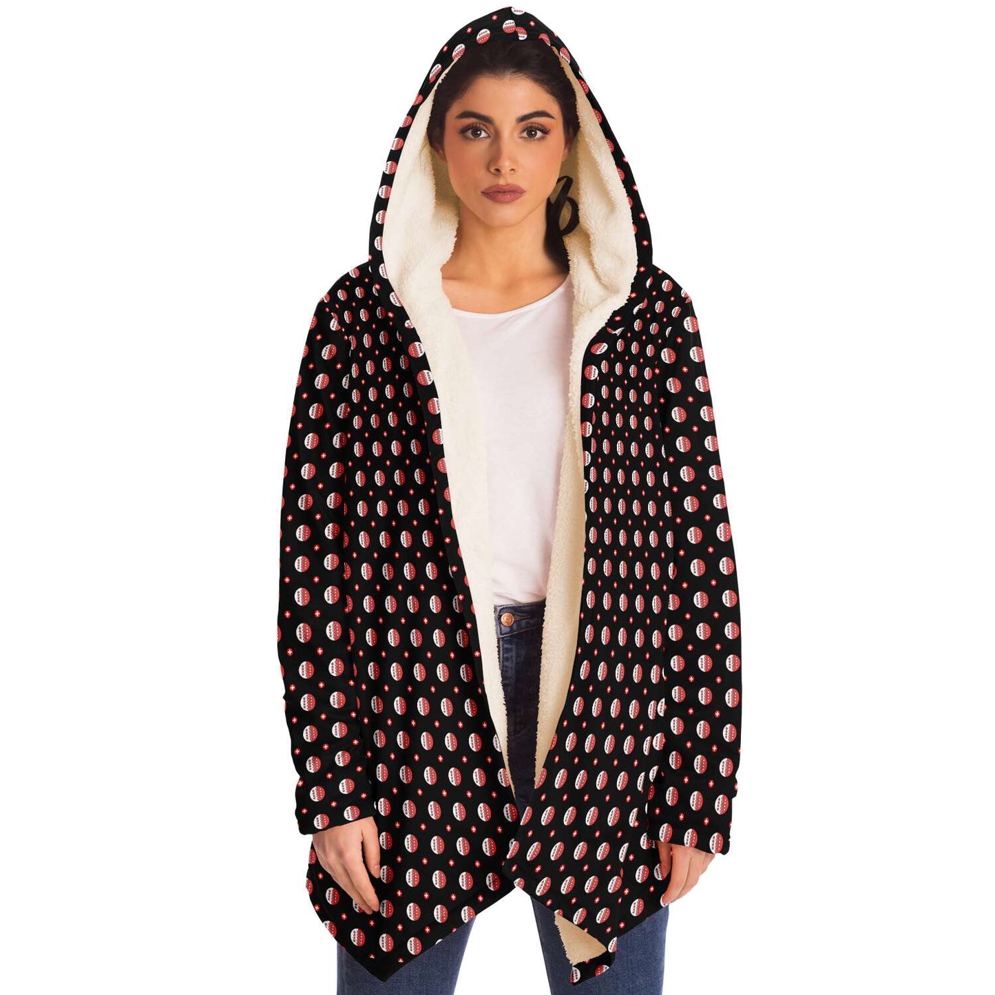 Microfleece Cape Coat | Walliser Muster