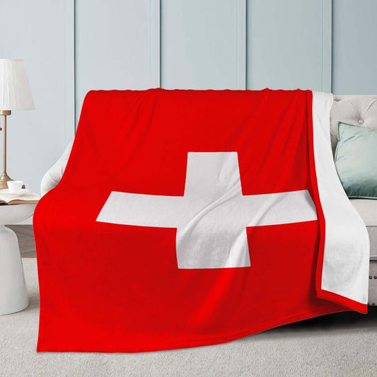 Couverture polaire Suisse drapeau