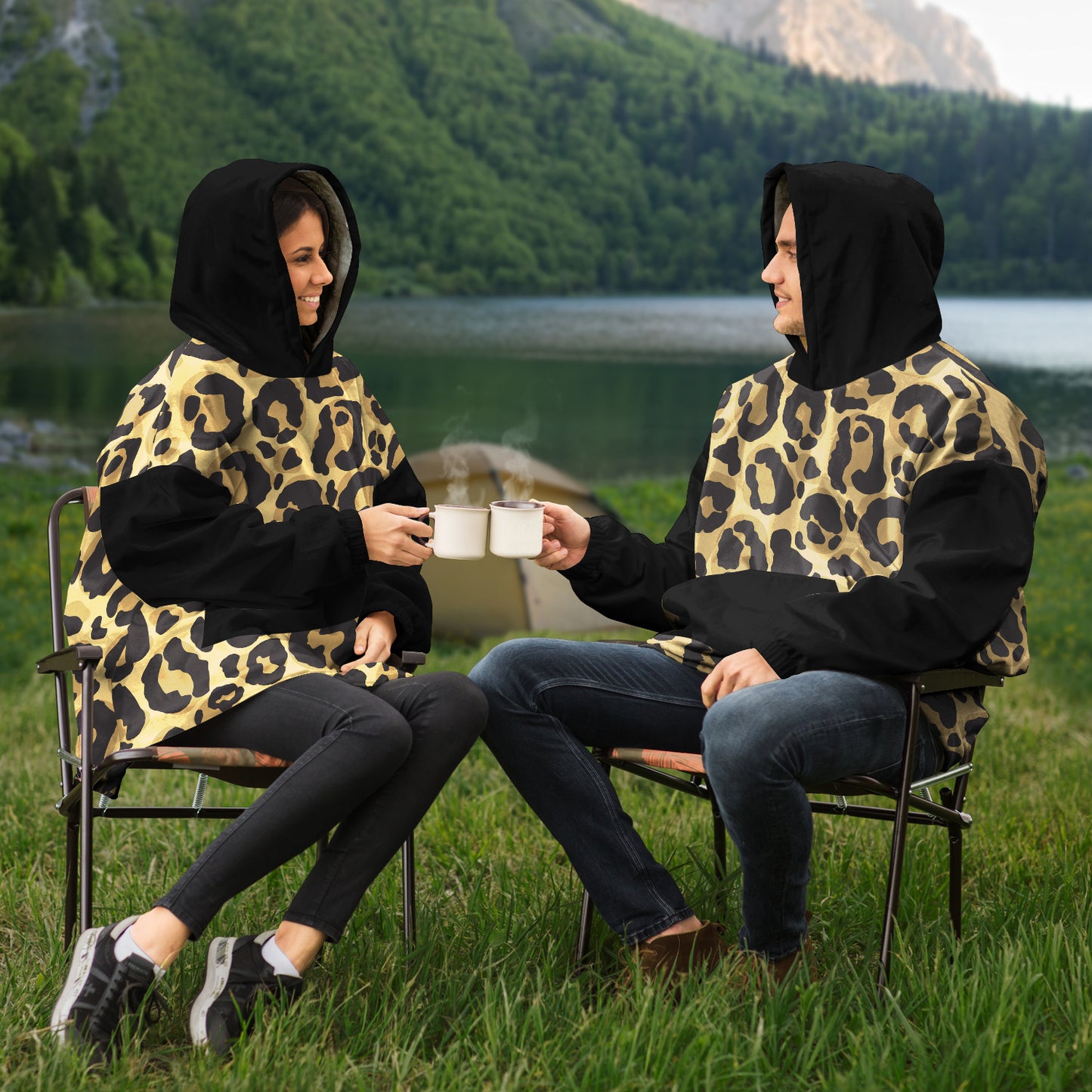 Snug hoodie | Léopard noir