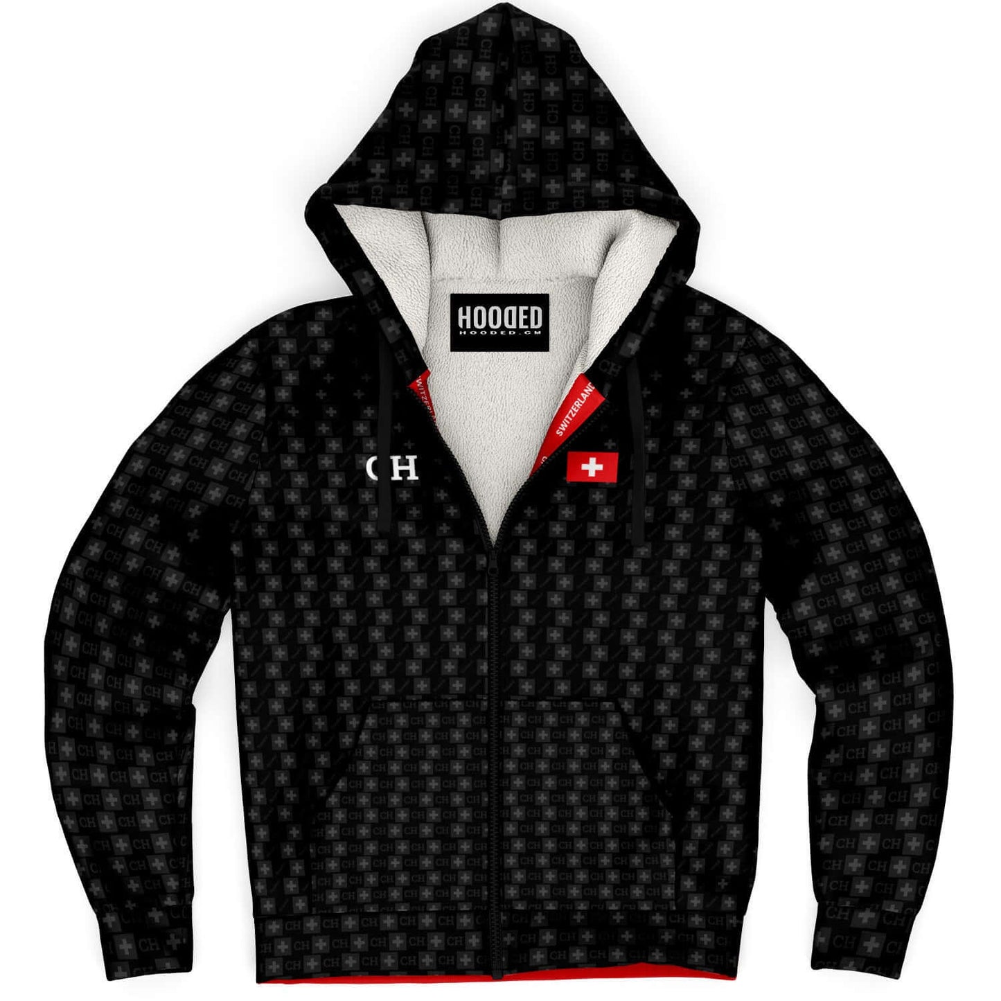 Deluxe Hoodie - Switzerland motif noir