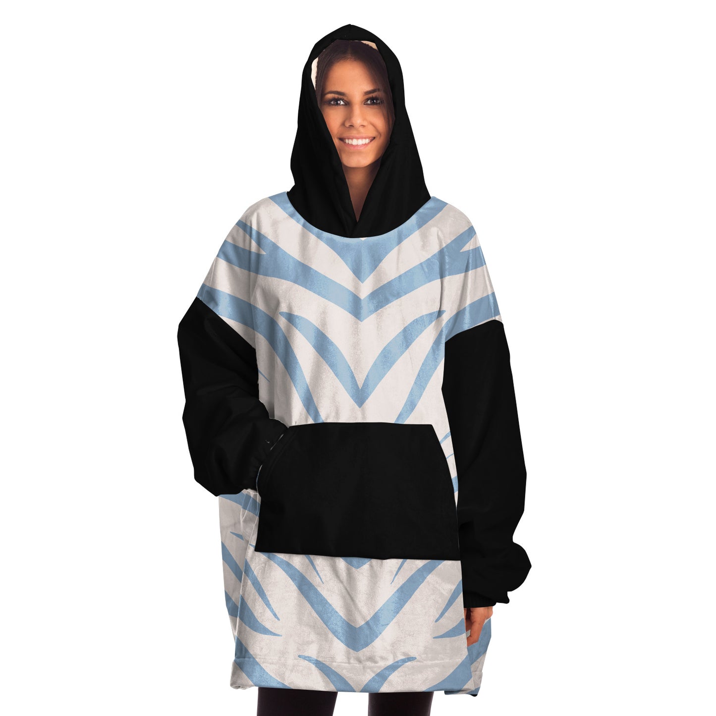 Snug hoodie | blue zebra