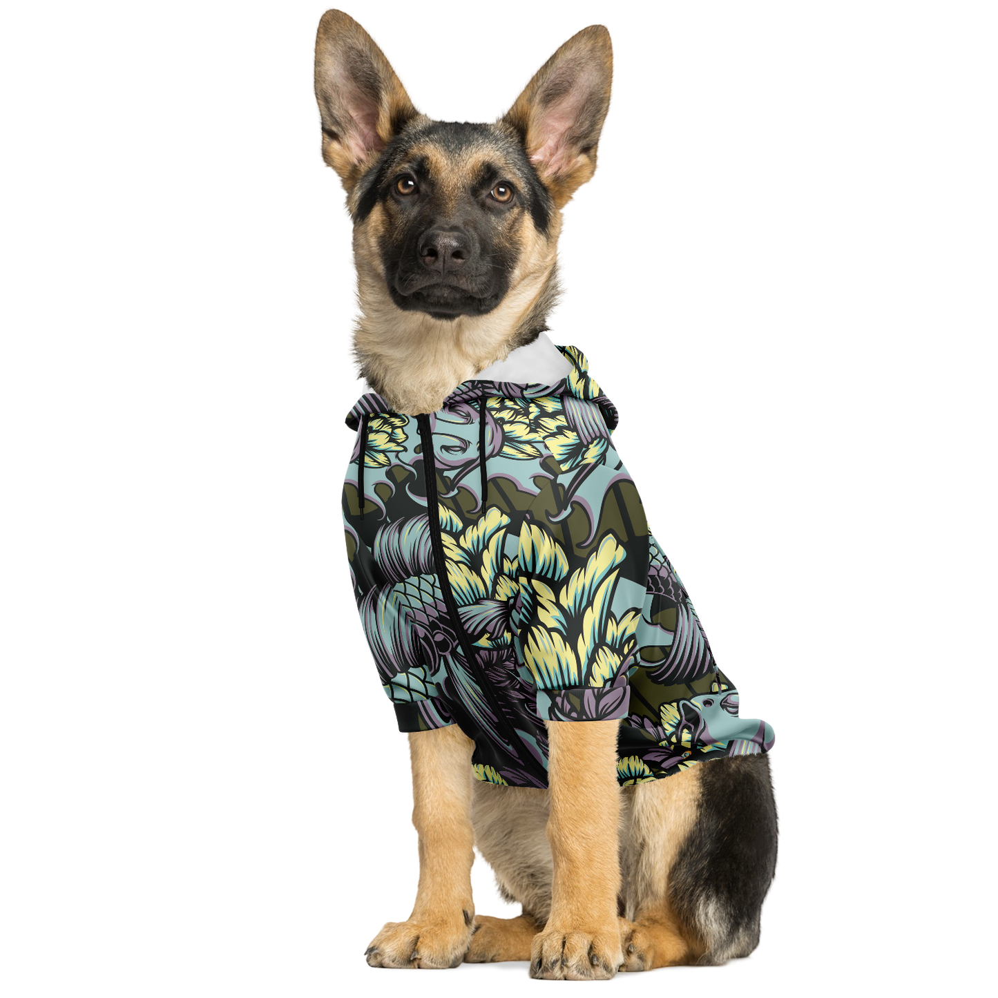 Sweat à capuche zippé pour chiens | Carpes koï