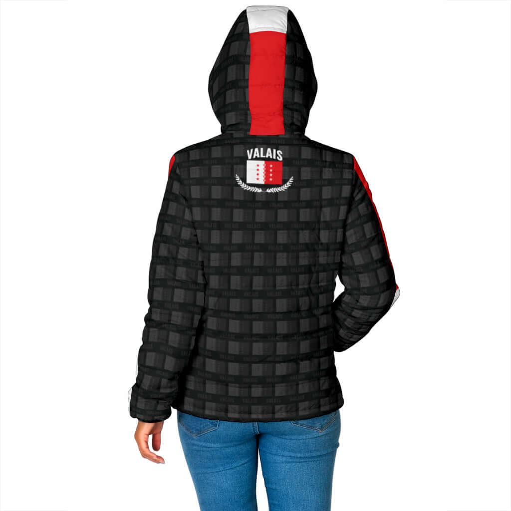 Veste doudoune noir Valaisan/ Valaisanne