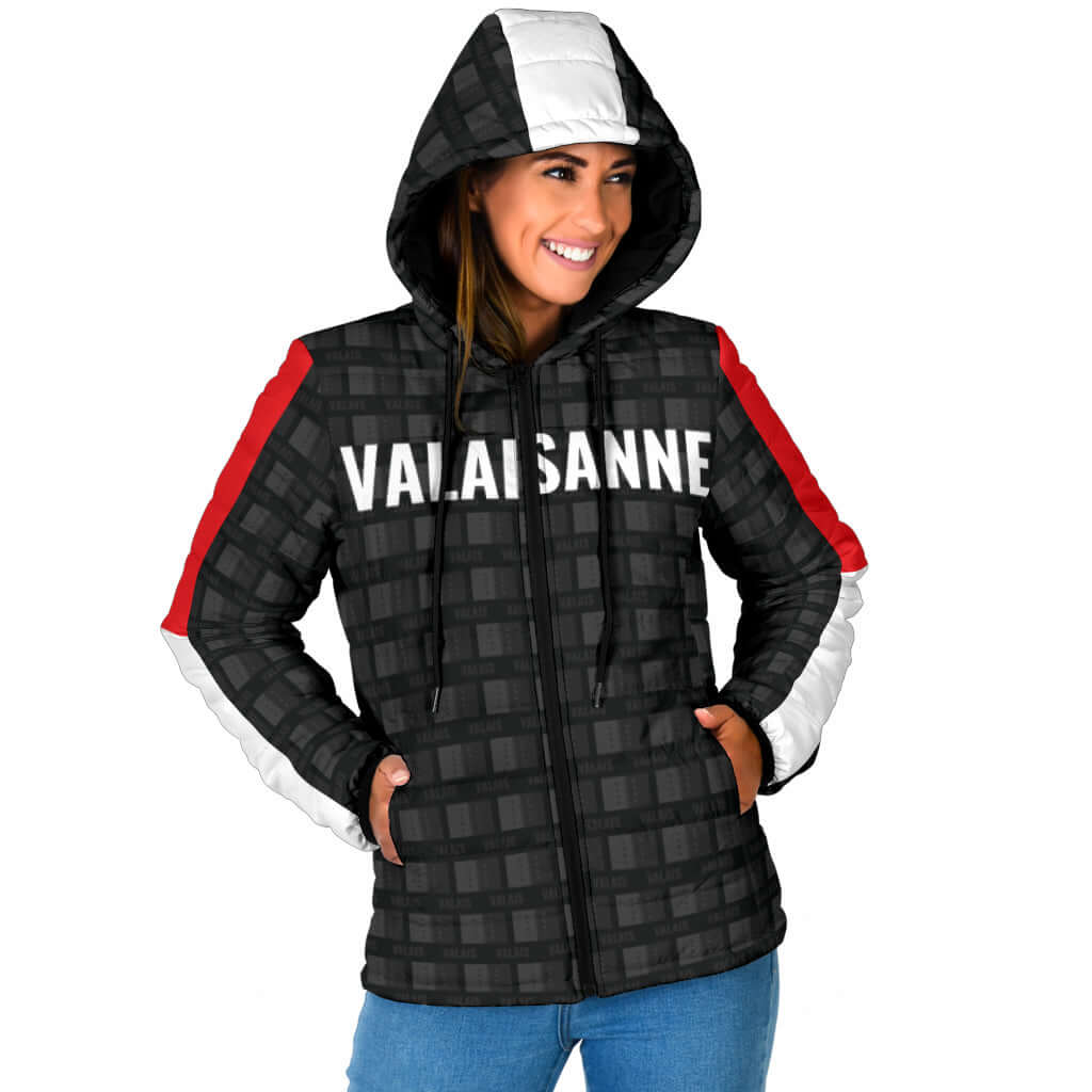 Veste doudoune noir Valaisan/ Valaisanne