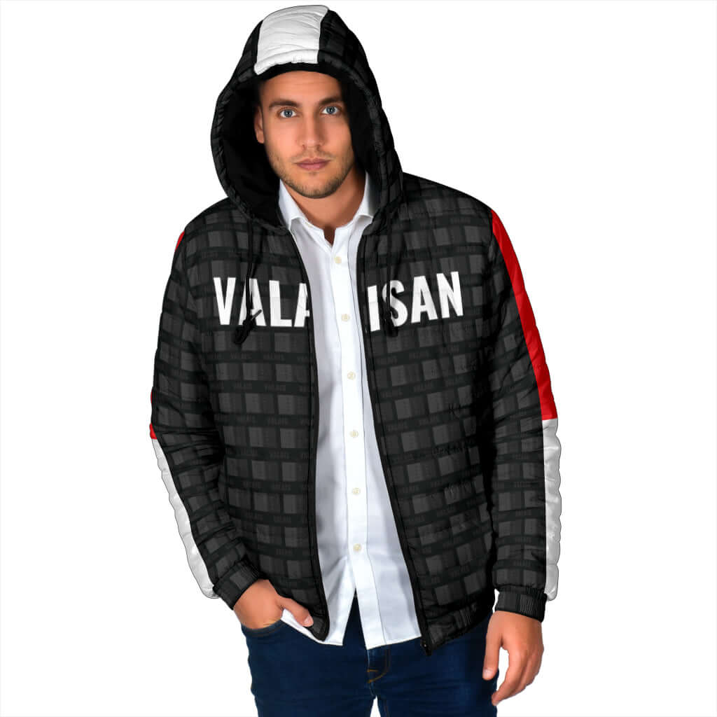 Veste doudoune noir Valaisan/ Valaisanne