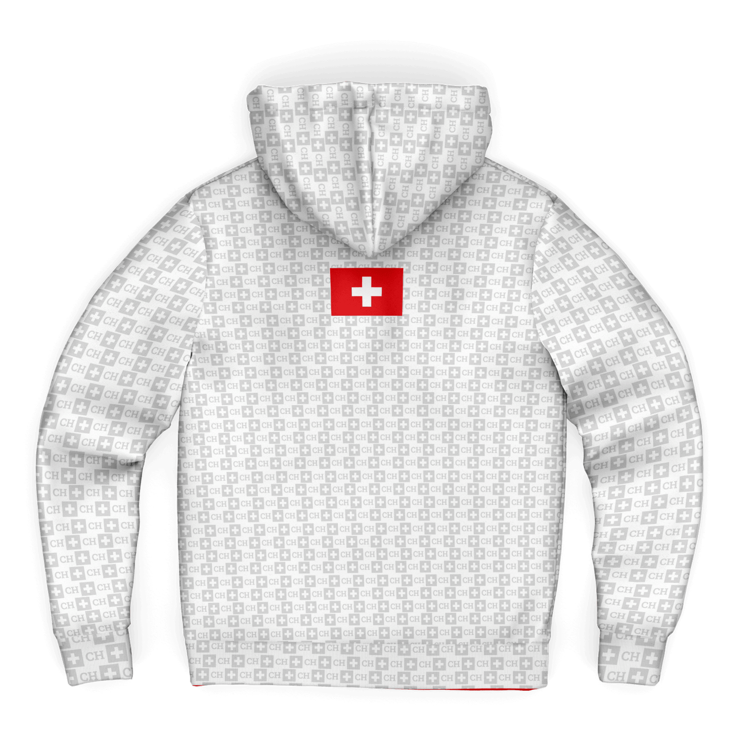 Deluxe Hoodie - Schweiz Muster Weiß