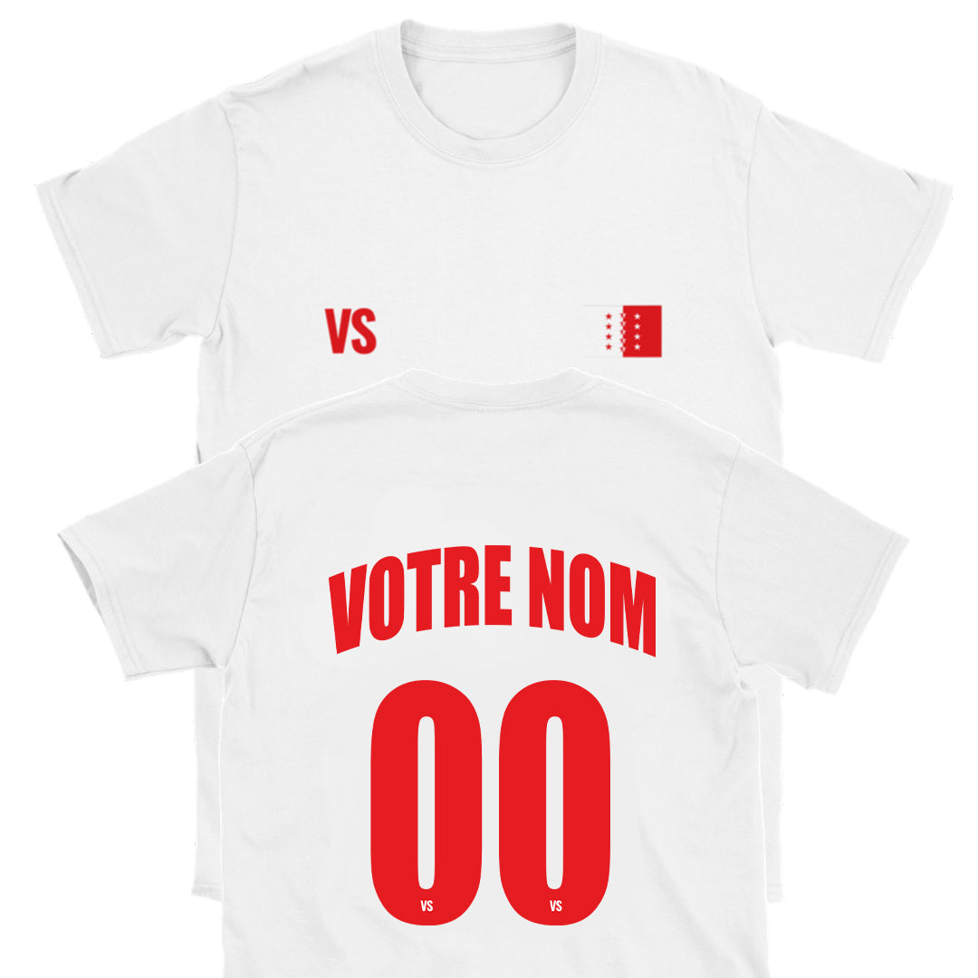 T-shirt Valais personnalisé Nom + N°