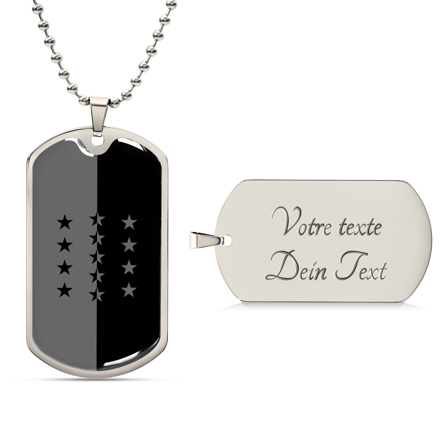 Collier Valais sobre médaille gravure personnalisée