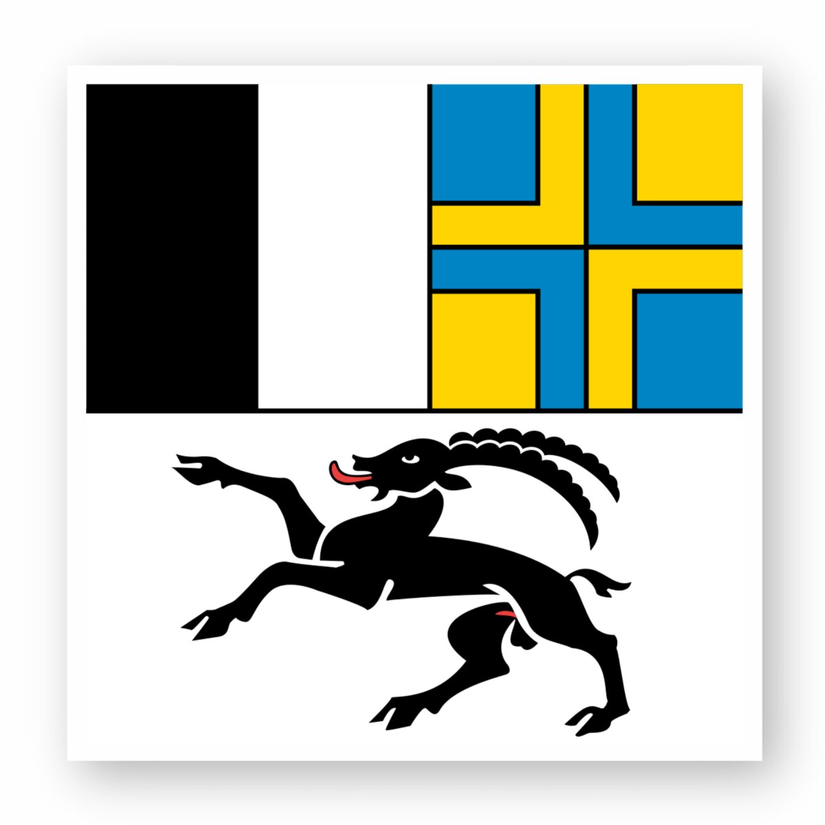 Autocollant Drapeau Grisons