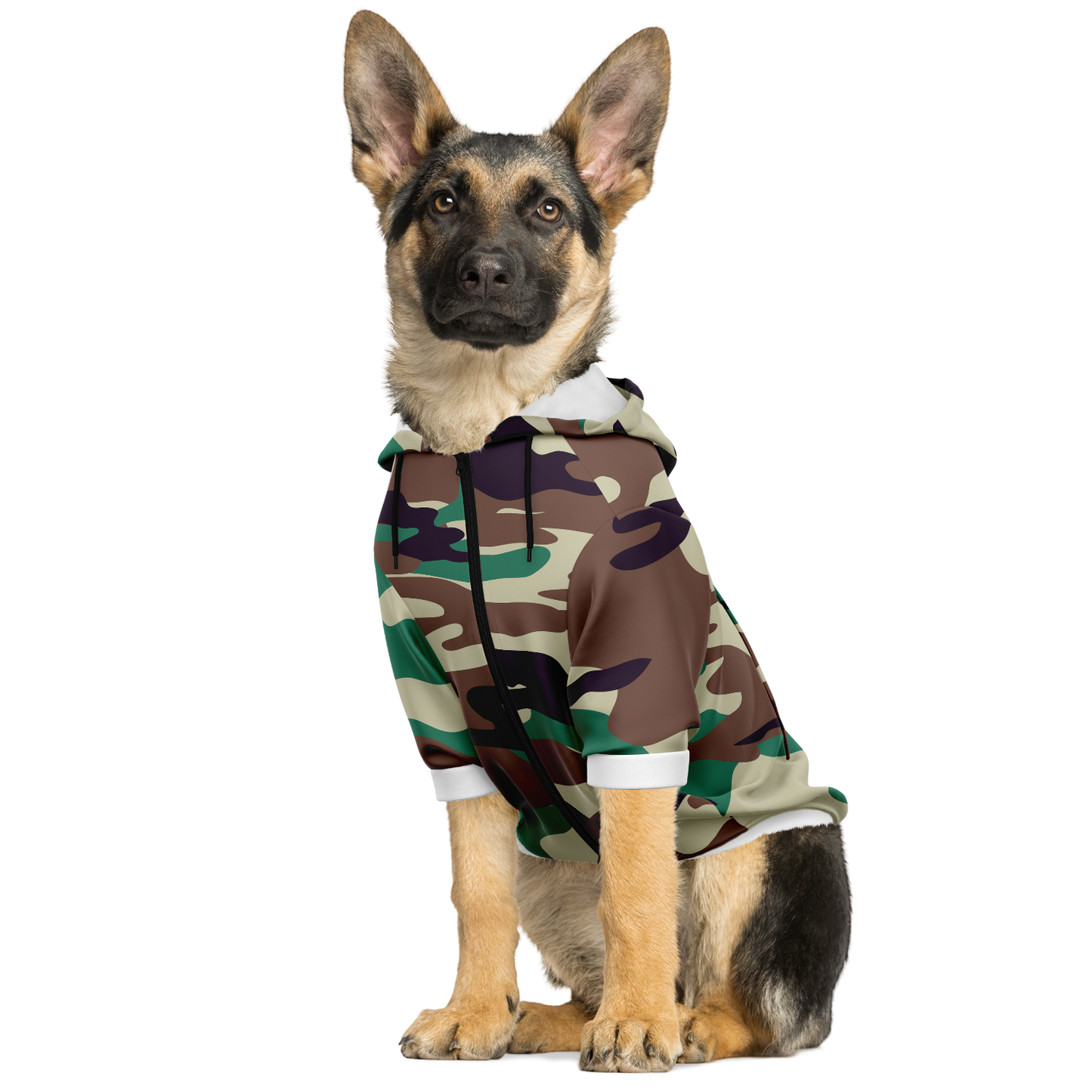 Sweat à capuche zippé pour chiens | Camouflage