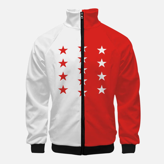Sweat zippé Valais – Veste légère avec drapeau du Valais