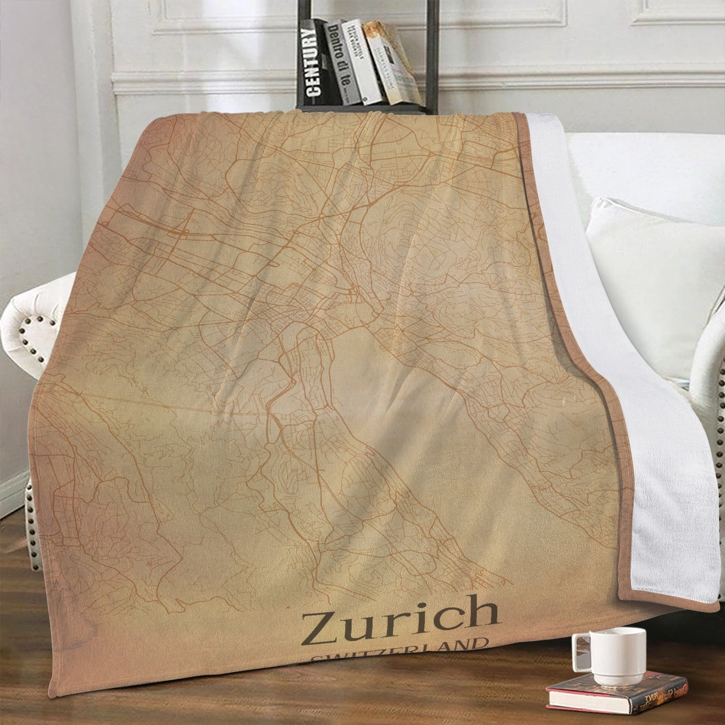 Couverture polaire Zürich vintage map