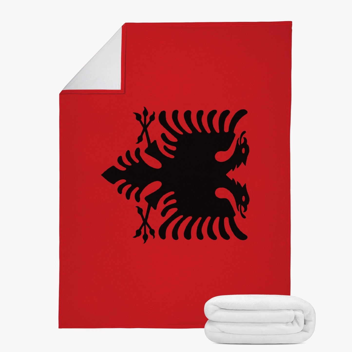Couverture polaire Albanie drapeau