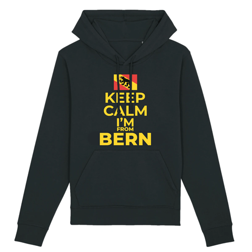 Personalisierbares BIO-Sweatshirt |  Keep calm i`m from "Deiner Stadt" BE