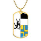 Collier Grisons médaille - Gravure personnalisée