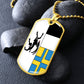 Collier Grisons médaille - Gravure personnalisée