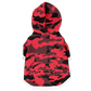 Sweat à capuche zippé pour chiens | Camouflage rouge