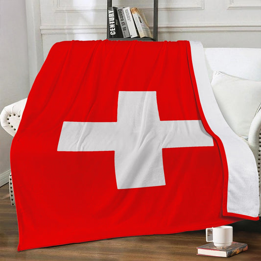 Couverture polaire Suisse drapeau