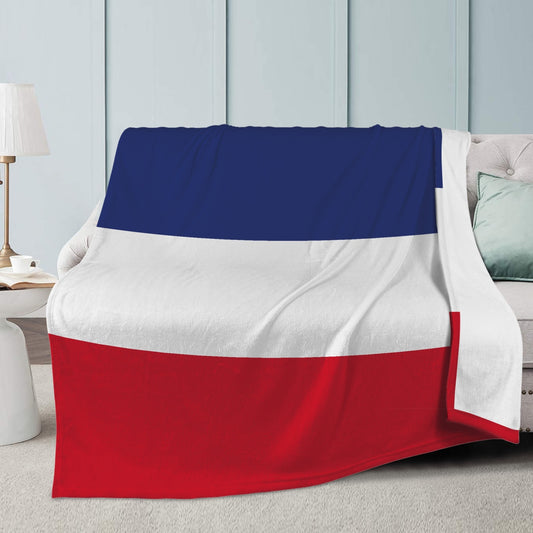 Couverture polaire France drapeau