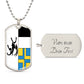 Collier Grisons médaille - Gravure personnalisée